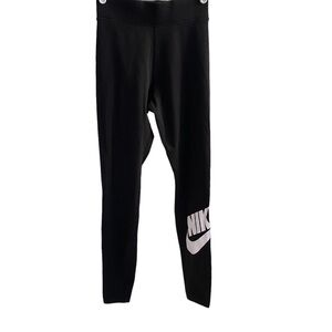 Nike Black Sportswear Essential Logo Leggings Sz XS